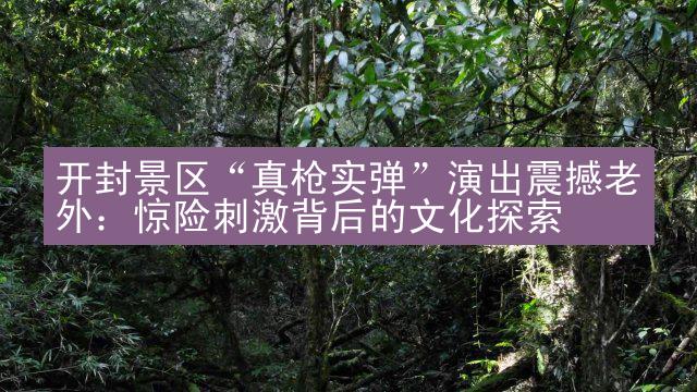 开封景区“真枪实弹”演出震撼老外：惊险刺激背后的文化探索