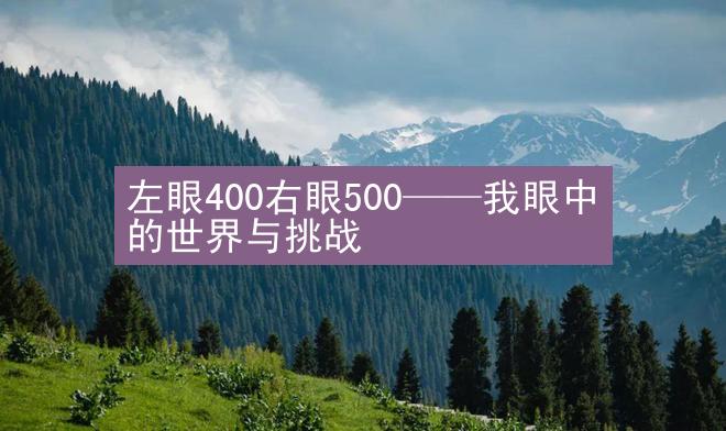 左眼400右眼500——我眼中的世界与挑战