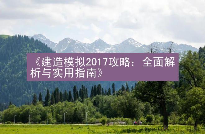 《建造模拟2017攻略：全面解析与实用指南》